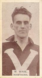 1933 Wills's Victorian Footballers (Small) #188 Walter Ware Front